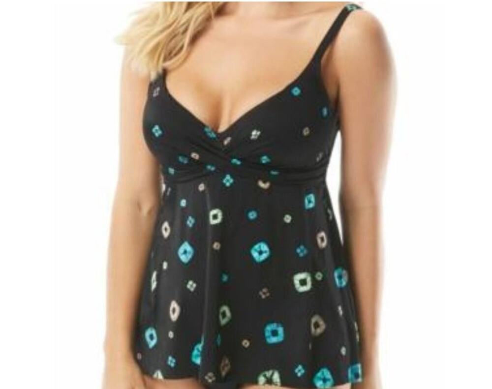Coco Reef Tankini Swimsuit Top Women's 8 32C Shapemaker Underwire Swimwear